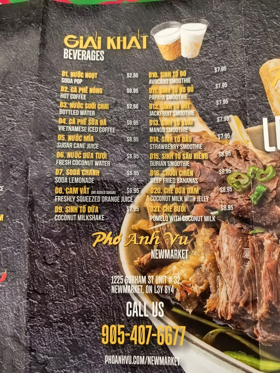 Menu Pho Anh Vu Newmarket-10