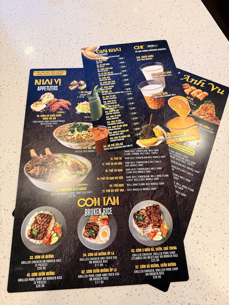 Menu Pho Anh Vu Newmarket-9